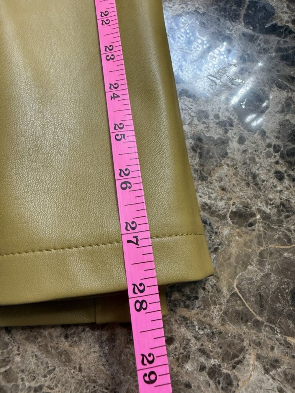Anthropologie Maeve Faux Leather Strapless Jumpsuit XXSP Olive Green Wide LegNWT - Picture 11 of 14